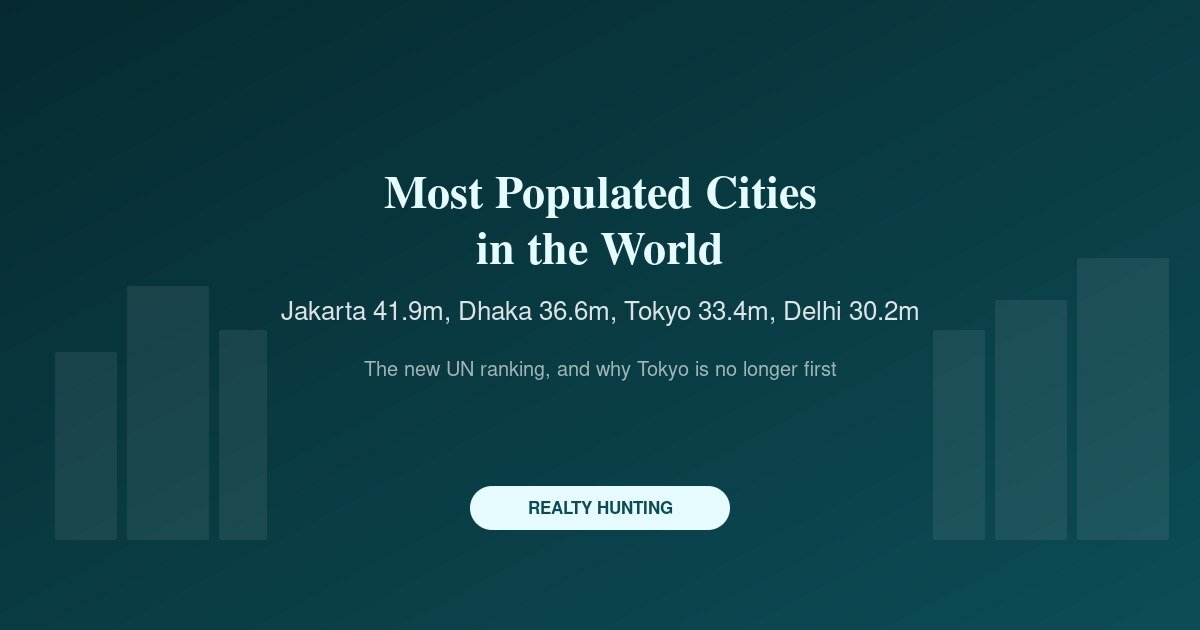 Most Populated Cities in the World: The New UN Ranking, and Why Tokyo Fell