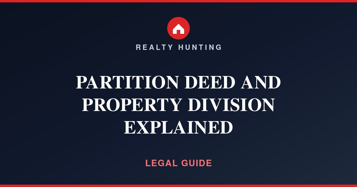 Partition Deed and Property Division Explained