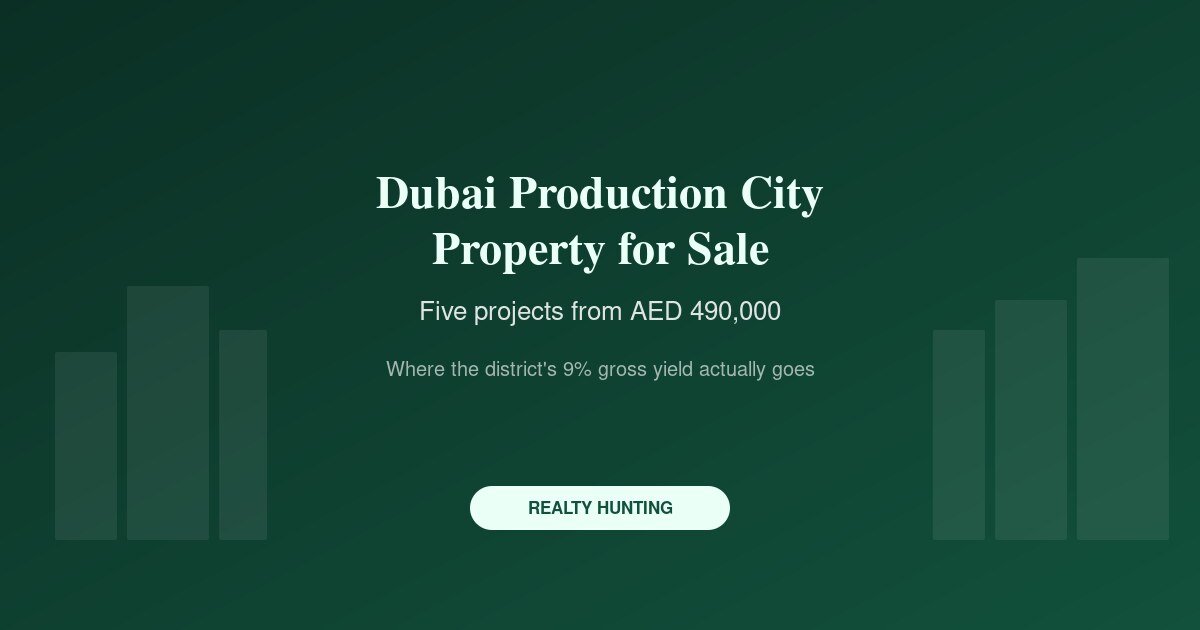 Property for Sale in Dubai Production City: Where the 9% Yield Goes