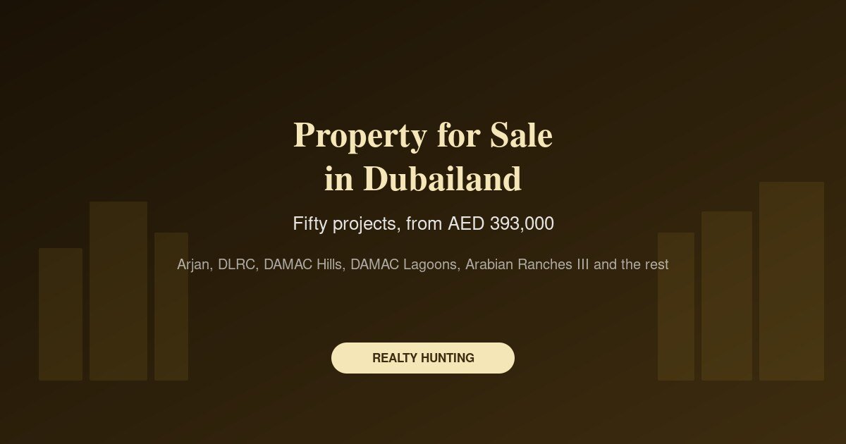 Property for Sale in Dubailand: The Districts, the Prices and What Each Is For