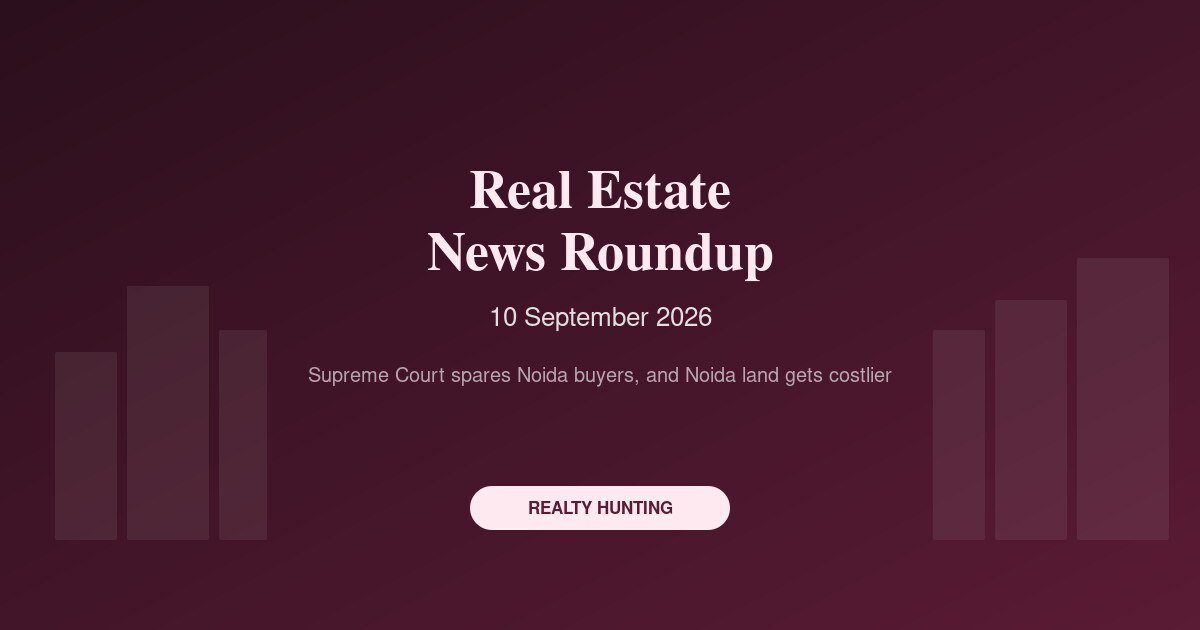 Real Estate News Roundup: 10 September 2026
