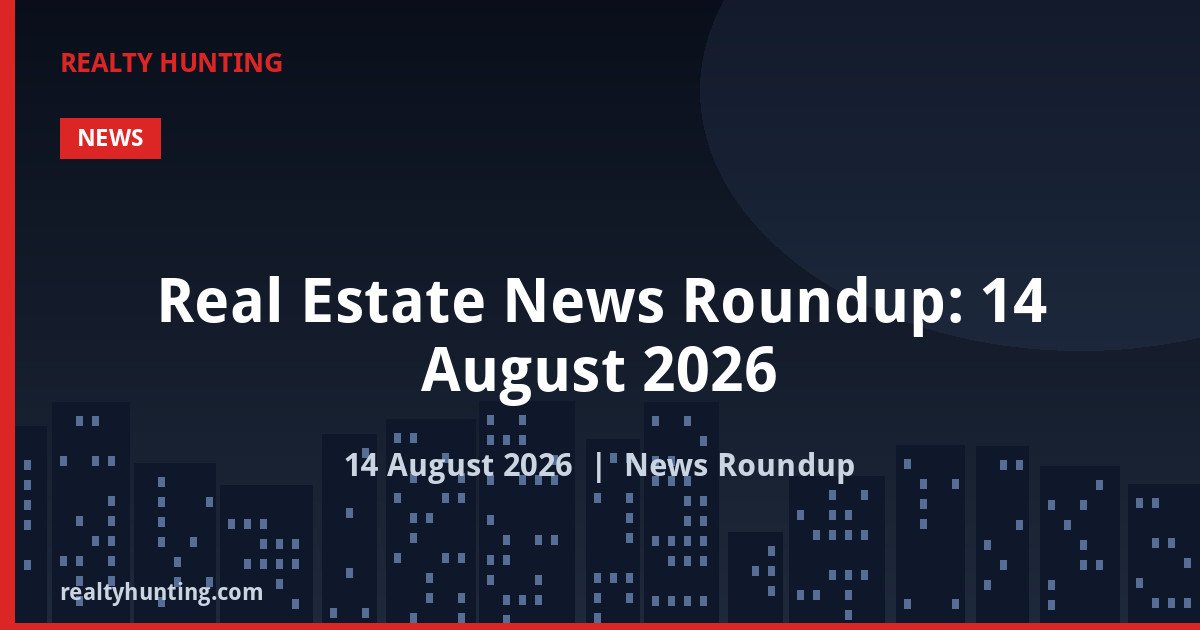 Real Estate News Roundup: 14 August 2026