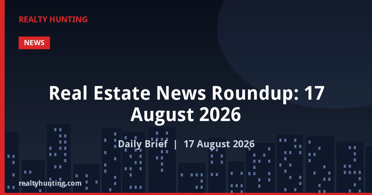 Real Estate News Roundup: 17 August 2026