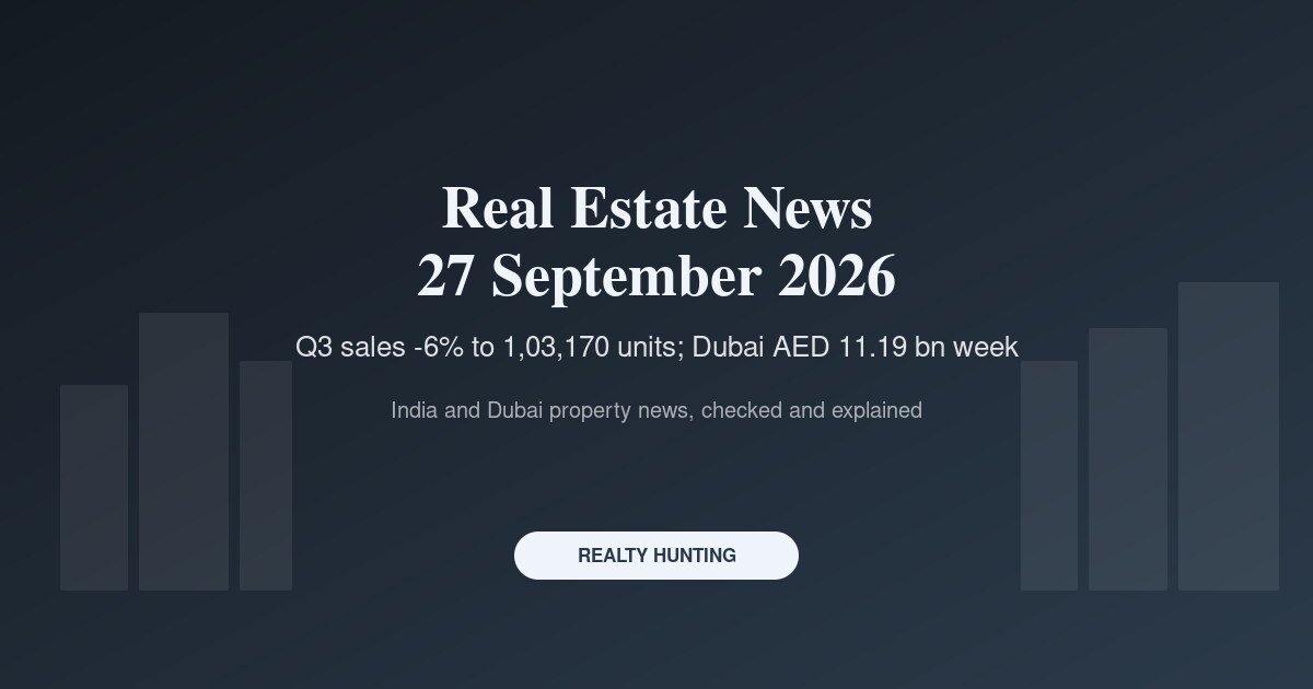 Real Estate News Roundup: 27 September 2026