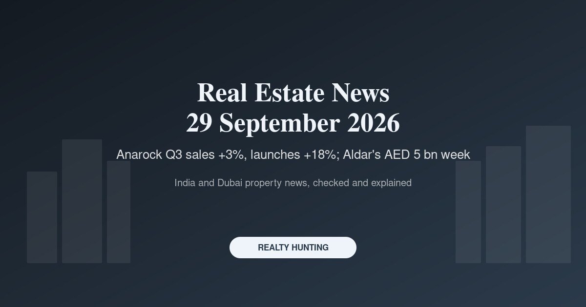 Real Estate News Roundup: 29 September 2026