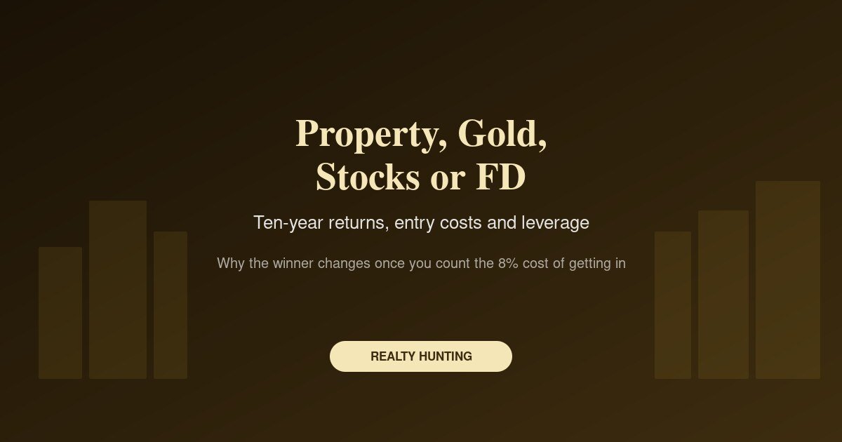 Real Estate vs Gold vs Stocks vs FD: The Honest Comparison