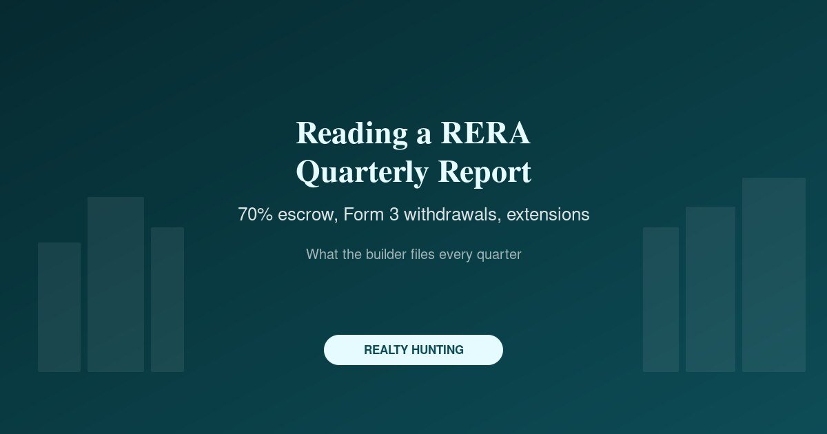 RERA Quarterly Progress Reports: How to Read a Project's QPRs, Sold Inventory, Withdrawals and Extensions