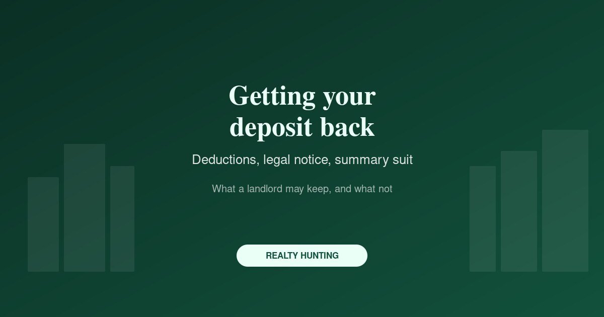 Landlord Not Returning Security Deposit? Deductions, Timelines and Remedies