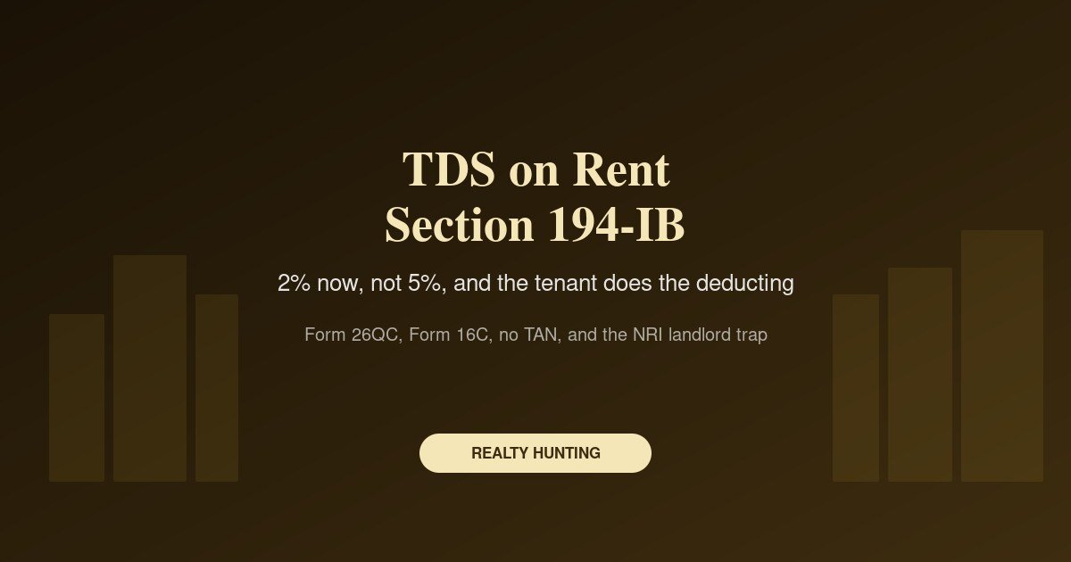 TDS on Rent Under Section 194-IB: The 2% Rule Most Tenants Miss