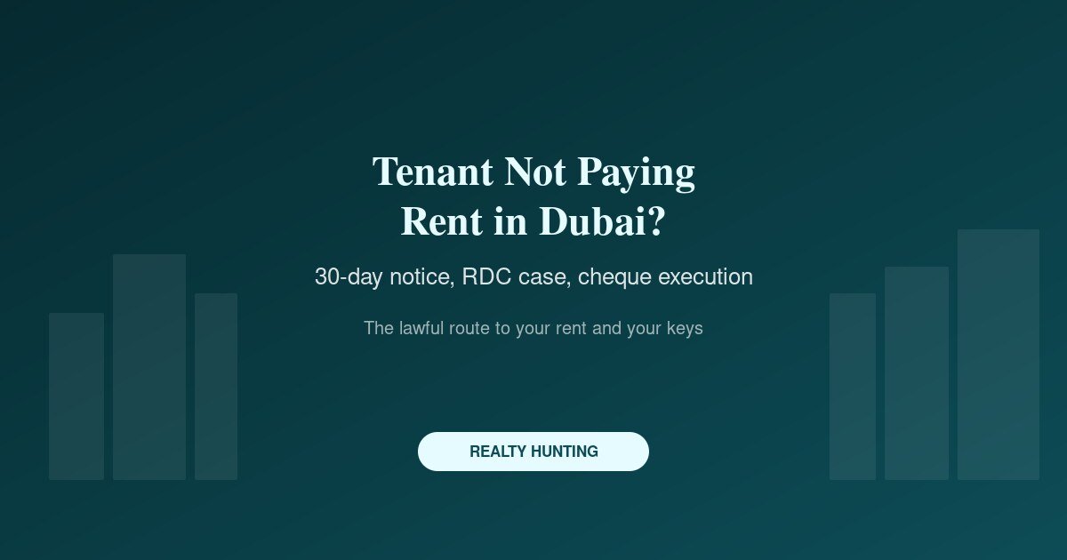 Tenant Not Paying Rent in Dubai: Mid-Lease Eviction, Bounced Cheques and the RDC