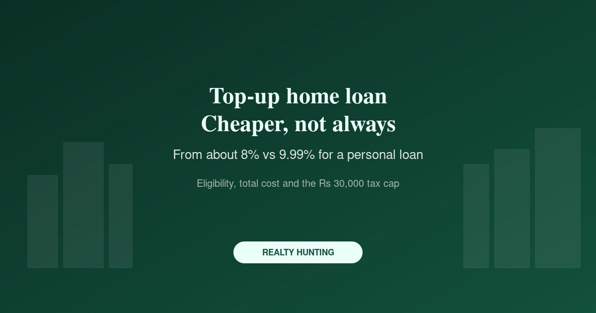 Top-Up Home Loan: Eligibility, Rates Against a Personal Loan, and How the Interest Is Taxed