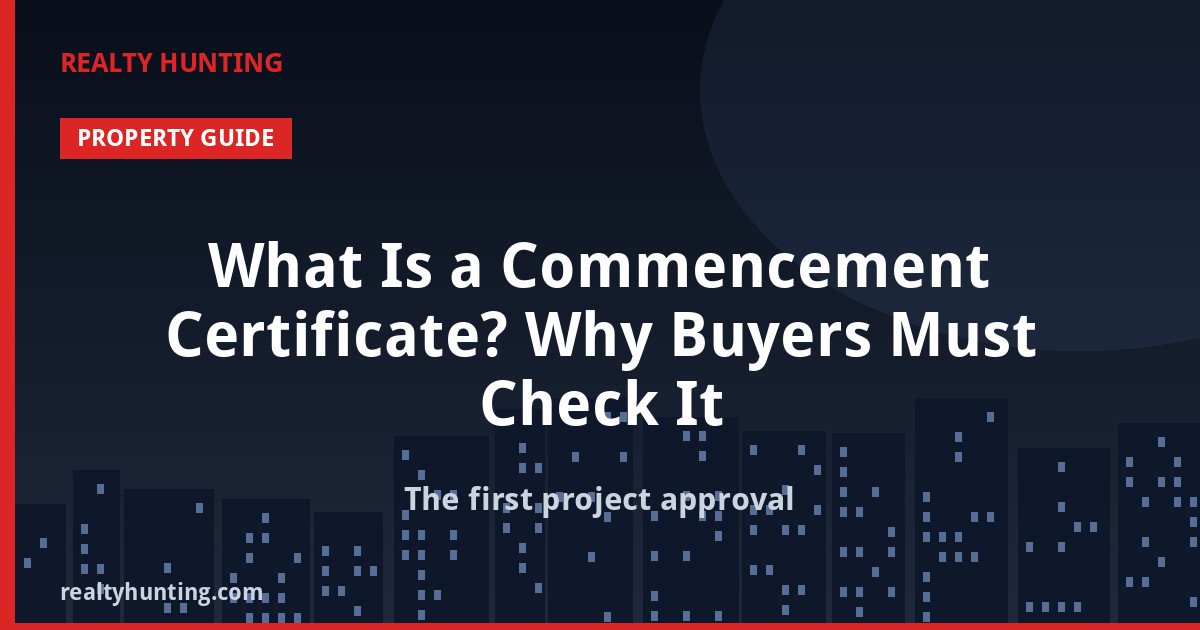 What Is a Commencement Certificate? Why Buyers Must Check It