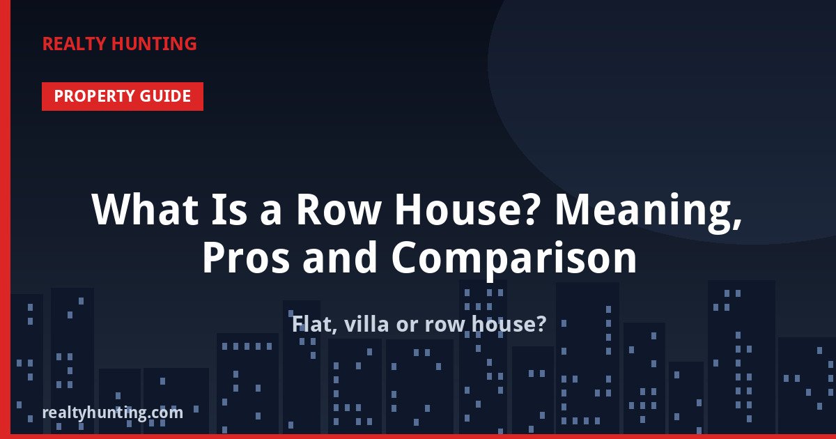 What Is a Row House? Meaning, Pros and Comparison