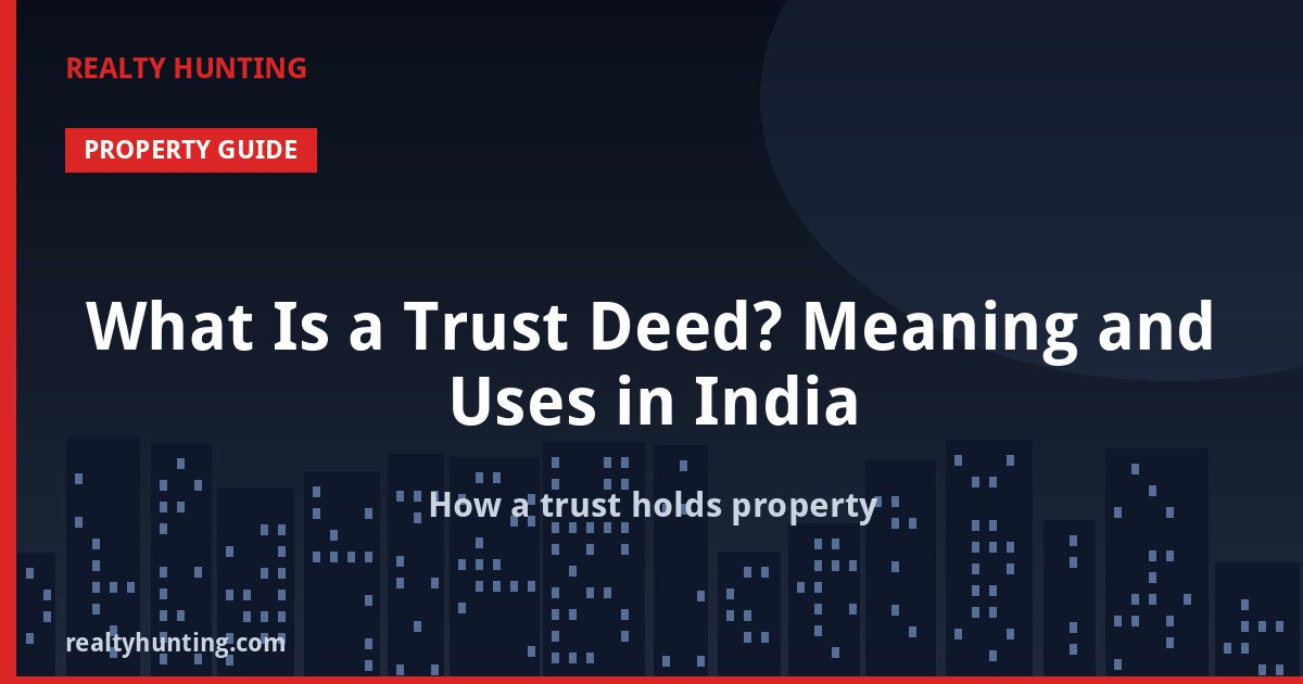 What Is a Trust Deed? Meaning and Uses in India