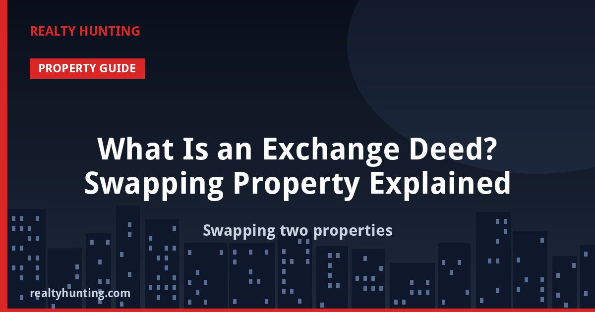 What Is an Exchange Deed? Swapping Property Explained