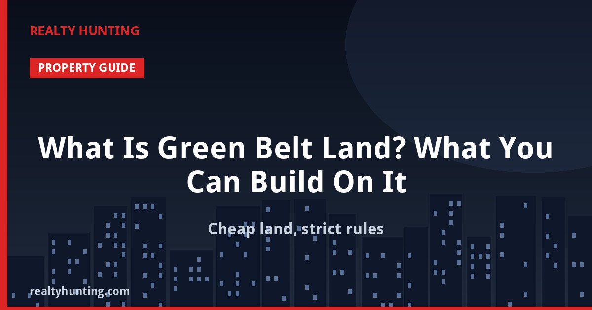 What Is Green Belt Land? What You Can Build On It