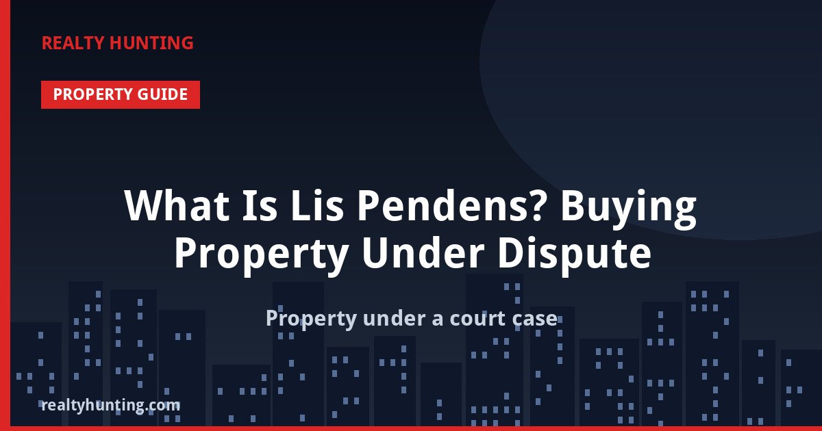What Is Lis Pendens? Buying Property Under Dispute