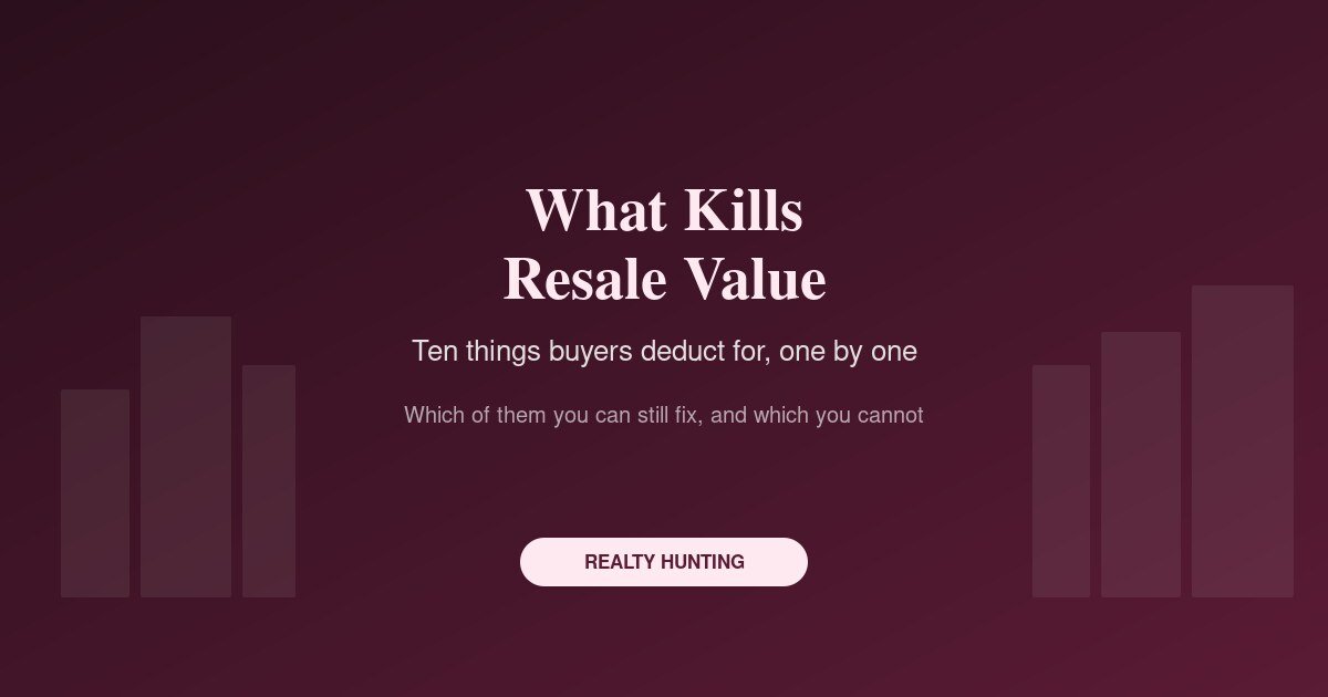 What Kills the Resale Value of a Flat, and What You Can Still Fix