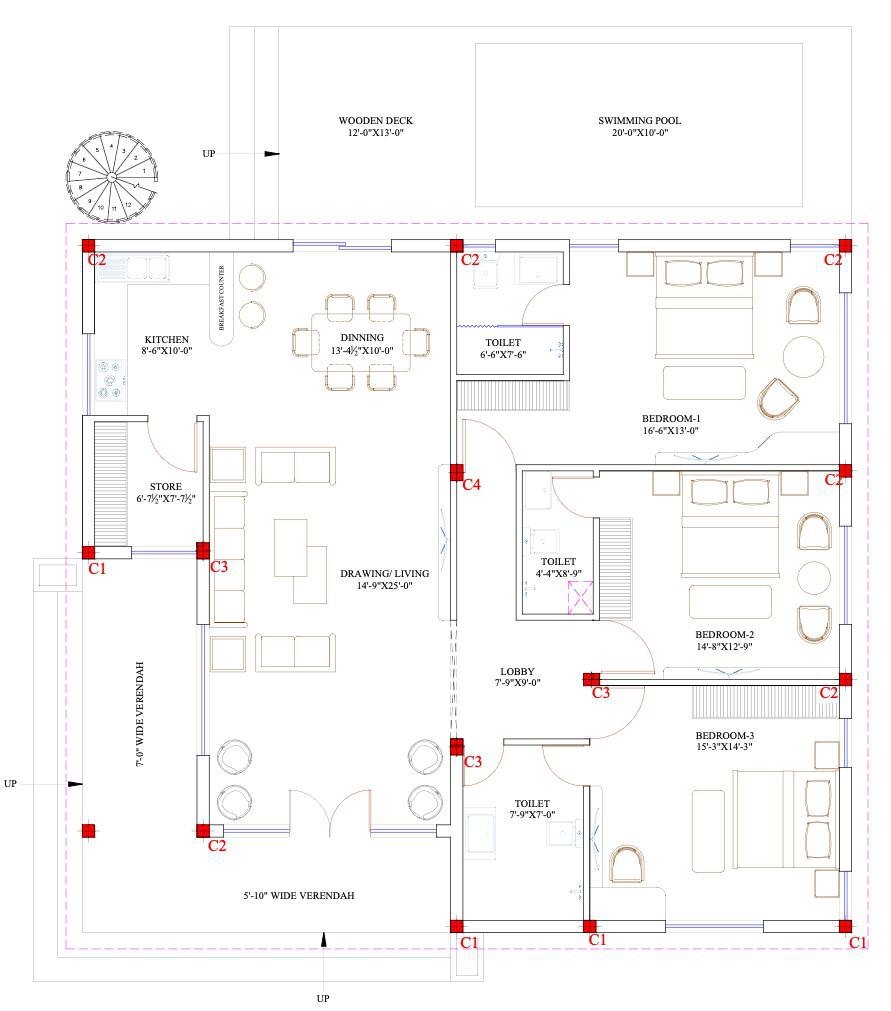 Whispering Woods Naugaon Farmhouse, Farmhouse Near Gurgaon floor plan — 3.5 BHK Farmhouse