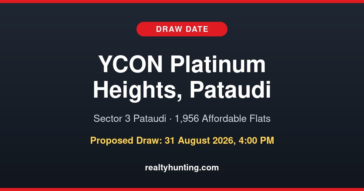 YCON Platinum Heights Draw Date and Result, Sector 3 Pataudi