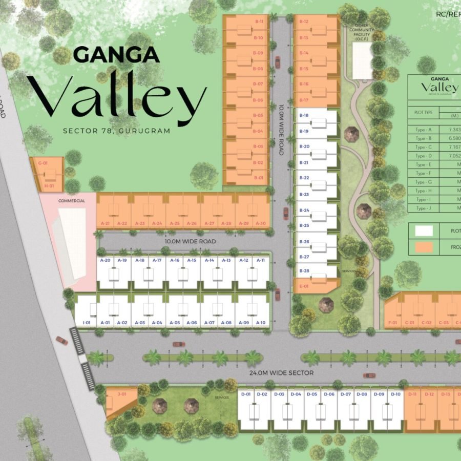 Ganga Valley Plots Sector 78 Master Plan Plots Map Gurgaon