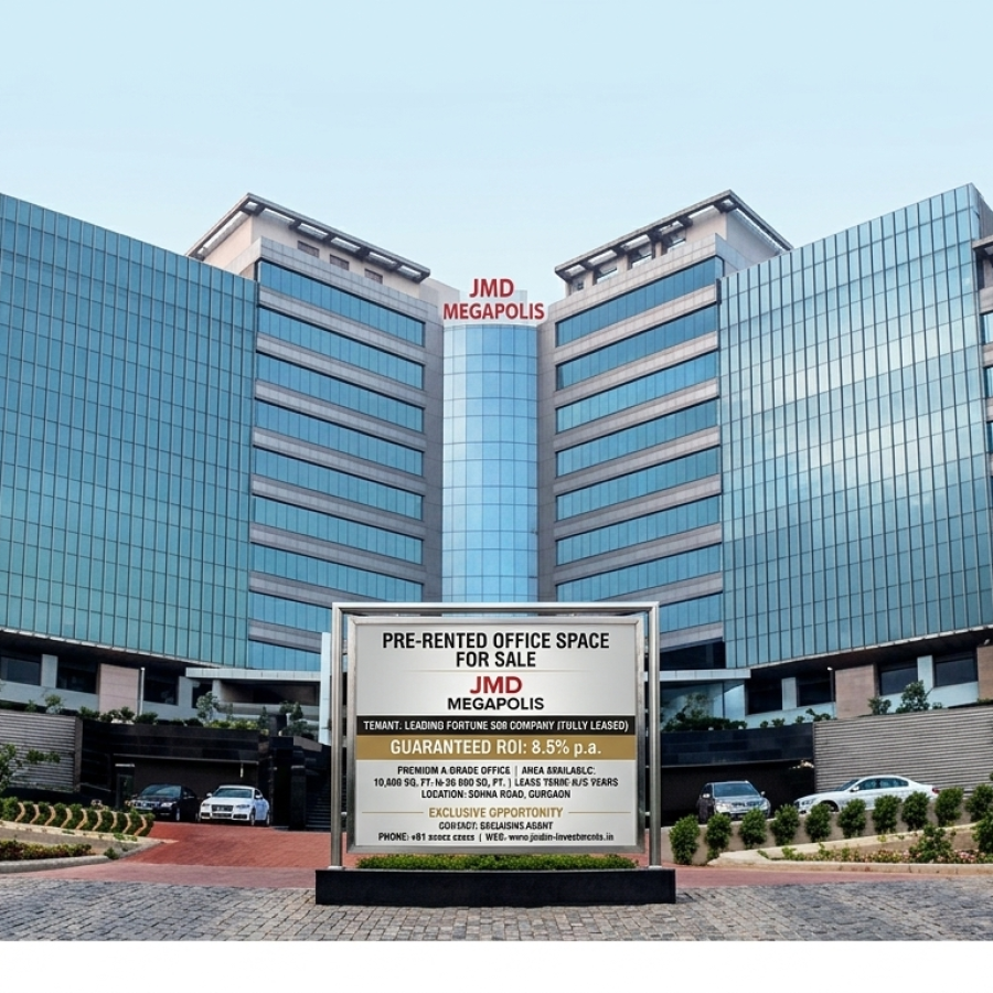 Pre Rented Office space for Sale in JMD Megapolis