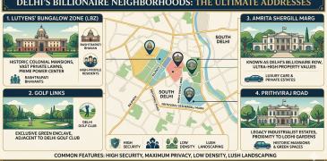Where do Billionaires live in delhi