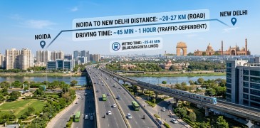 Noida to New Delhi Distance
