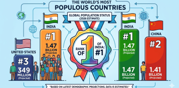 What is the rank of india in world population