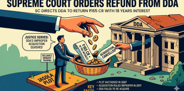 Supreme Court orders DDA to refund 165 cr* with 18 years of interest