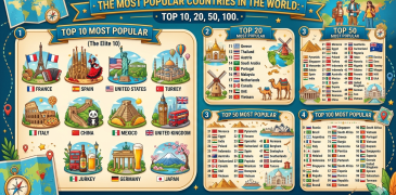Most popular countries in the world Top 10, 20, 50, 100 most popular countries in the world