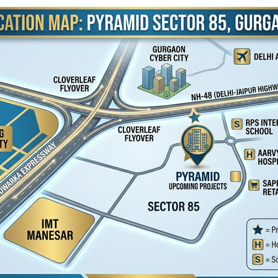 Pyramid Sector 85 Gurgaon Location MAp