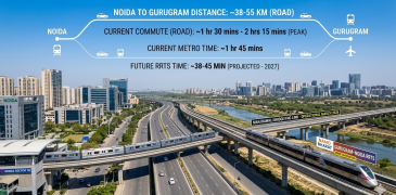 Noida to Gurgaon Distance