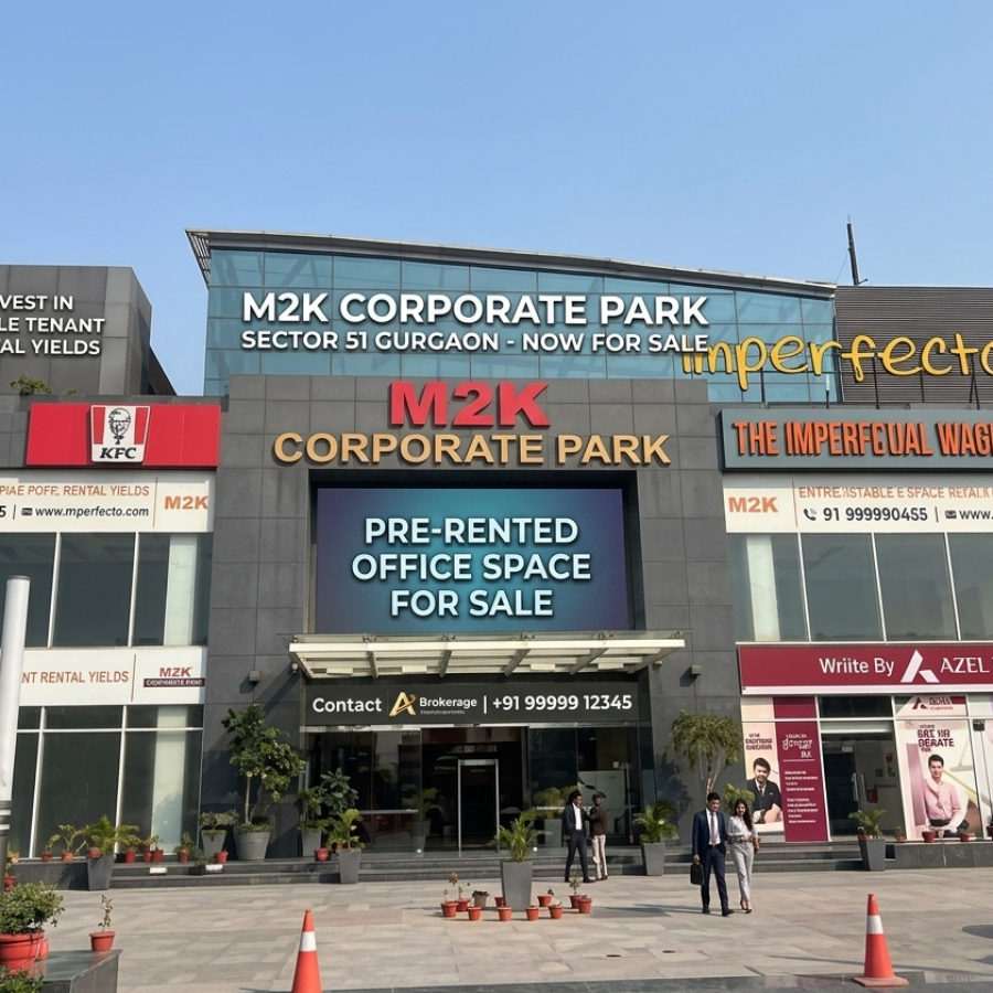 Pre Rented Office Space For Sale in M2K Corporate Park Gurgaon