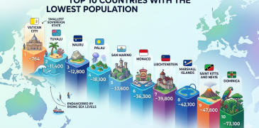Top 10 lowest population country
