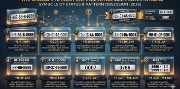 Top 10 most expensive number plate in india