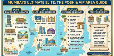Which is the vip area in mumbai Top 5, 10, 20, 50 posh area in Mumbai