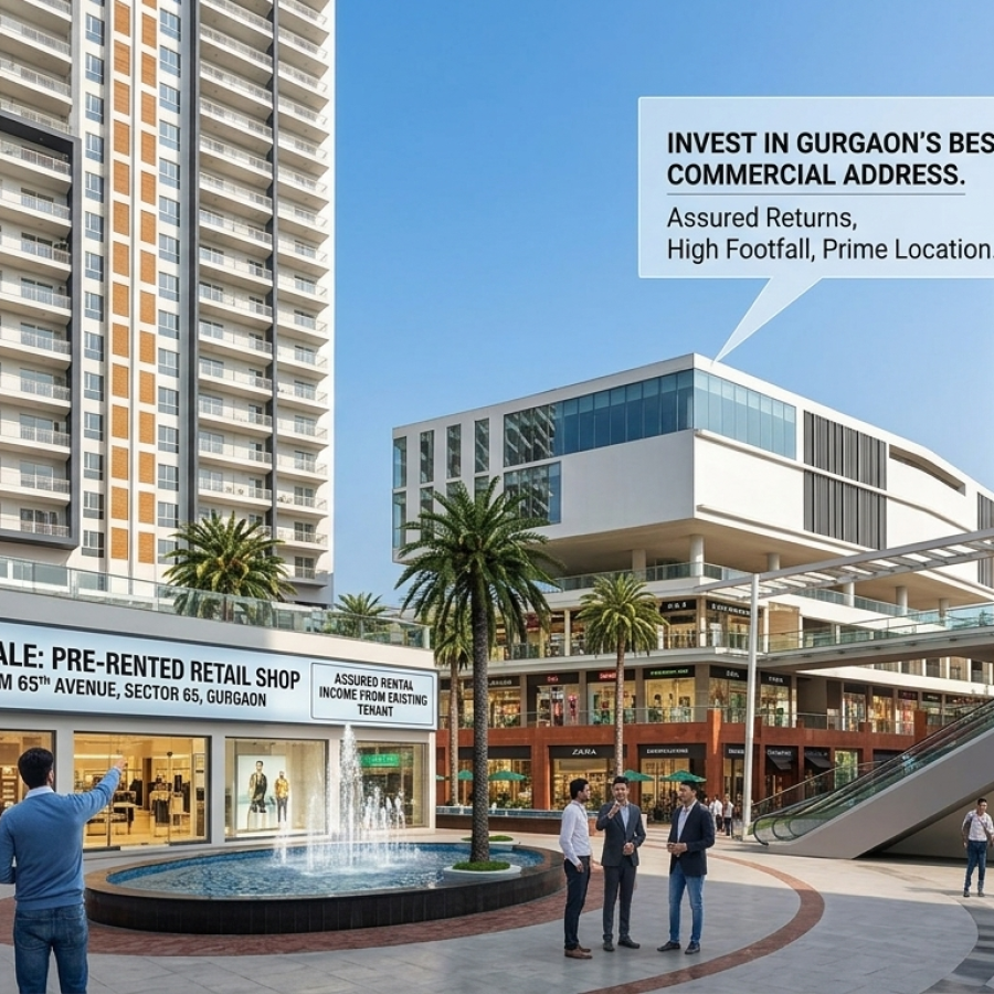 Pre Rented Retail Shop For Sale in M3M 65th Avenue Gurgaon