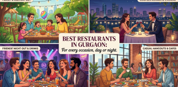 Best restaurants in Gurgaon for family, friends, Kids, couples, day, night