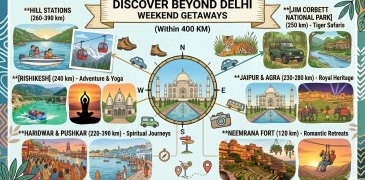 Tourist Places near Delhi within 400 kms
