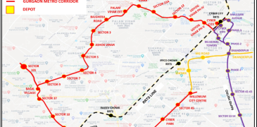 Metro MAp Gurgaon