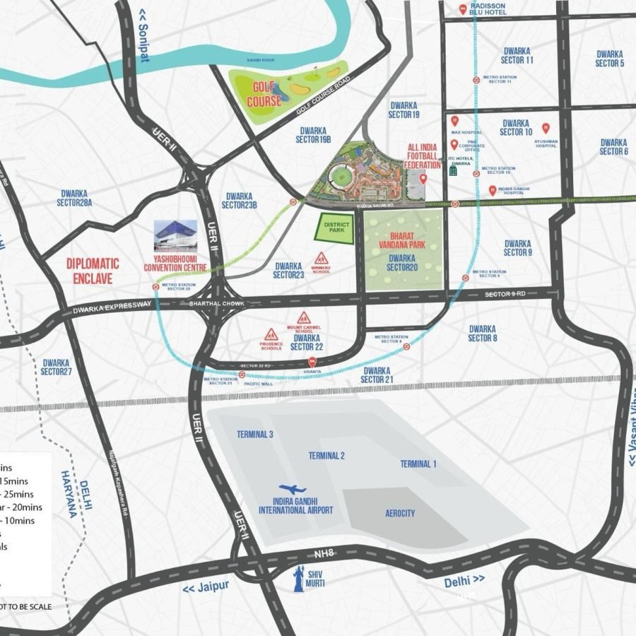 Omaxe Dwarka 19B Commercial Project Sector 19B Delhi location