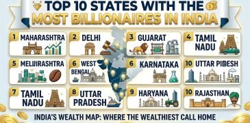 Top 10 states with the most billionaires in India
